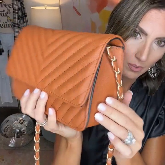 Brown Quilted Gold Crossbody & Wallets Set - Picture 5 of 7